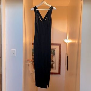 Elegant long black dress.
